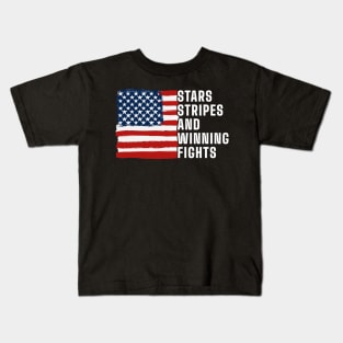 Stars Stripes and Winning Fights Kids T-Shirt